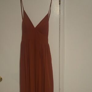 Zara Strapless Rust Dress